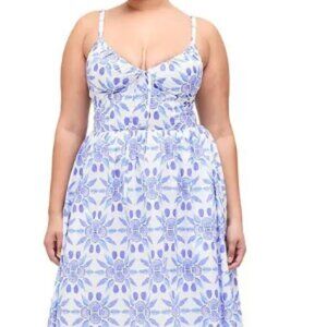 Hill House Blue and White Floral Dress